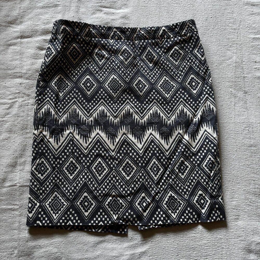 J.Crew Geometric Print Pencil Skirt